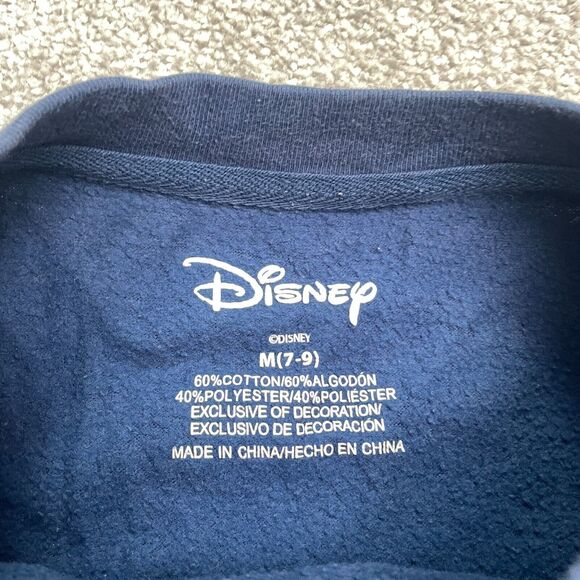Disney Lilo & Stitch Graphic Pullover Sweatshirt Boys Kids Medium Blue Crew Neck - Picture 6 of 14